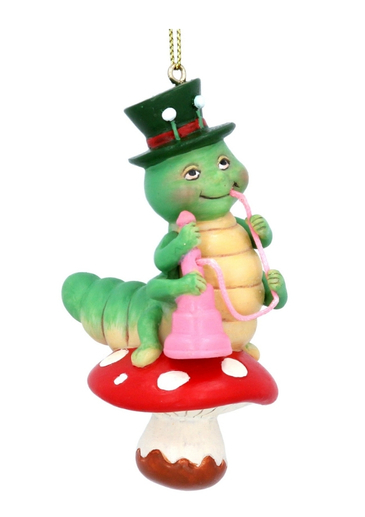 The Caterpillar On Toadstool Hanging Decoration from Gisela Graham brings a charming woodland-inspired character to festive displays. Featuring a caterpillar sitting on a toadstool, it creates a playful scene that stands out among more traditional decorations. Its imaginative design makes it a lovely choice for adding colour, personality and a touch of storybook character to a Christmas tree or seasonal display.